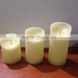 Remote Dancing Flame Real Wax Led Candles With Timer 3pcs Moving Wick Real Wax Candles With Remote Control thumbnail-3