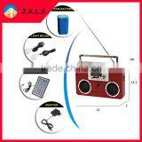 Solar Charge Portable FM Radio With Music Player And Light thumbnail-3