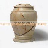 NATURAL STONE TEAKWOOD MARBLE URNS thumbnail-1