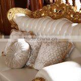 Luxury Classic Golden Antique Full Solid Wood Sofa Set, Wedding Sofa For Bride And Groom(MOQ=1 SET) thumbnail-3