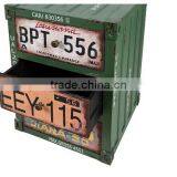 Small Antique Shabby Metal Cabinet thumbnail-3