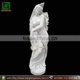 Natural Marble Stone Carved Woman Garden Statue thumbnail-1