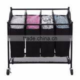 Vivinature Chrome Plating Frame Laundry Sorter With 4 Lift off Sorters thumbnail-5