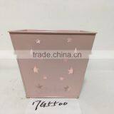 China New Design Western Style Long Rectangualer Galvanized Iron Ornamental Mini Flowerpot thumbnail-2