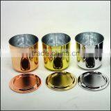 Matte Black Glass Candle Holder With Black Metal Lid thumbnail-3