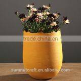Modern Yellow Decorative Table Ware Pottery Vase thumbnail-3