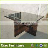 Comfortable Outdoor Garden Wicker Dining Table Set thumbnail-4