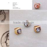 2014 New Classic 925 Sterling Silver Crown Cameo Ring Made in Italy A23 Cameo 13mm thumbnail-1