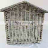 Custom Outdoor Indoor Durable Willow Woven Pet Dog House Wicker Cat House thumbnail-4