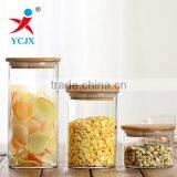 High Quality Borosilicate Glass Storage Jar With Bamboo Lid thumbnail-1