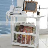 Solid Wood Foldable Tea Table With Magazine Holder thumbnail-1