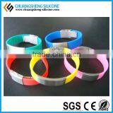 Silicone With Metal Piece ID Bangle thumbnail-3