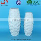 Stylish Design Irregular Wave Glazed White Ceramic Vase, Tall Vase thumbnail-4