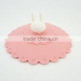 Cute Rabbit Anti-dust Airtight Seal Silicone Drink Cup Cover thumbnail-1