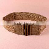 Wholesale Decorative Alloy Buckle Women Lady Snake Pattern Wide PU Waist Belt thumbnail-3