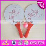 2015 Customized useful funny wooden beach racket,Wooden beach tennis racket beach racket,Wooden beach racket with ball W01A093