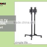 Perdurable plasma TV stand, adjustable television bracket with wheels