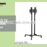Tilting Screen LCD TV Wall Mount, Mobile TV Holder Bracket Cart With Wheels thumbnail-6
