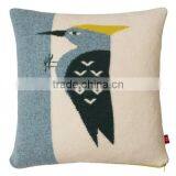 British Classic Woodpecker Cashmere Throw Pillow for Children thumbnail-1