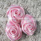 Decoration Flower Colorful 2inch Satin Mesh Flowers Wholesale in Stock thumbnail-1