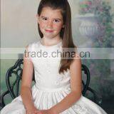 White Baby Gown Flower High Neck Children Party Dresses thumbnail-2