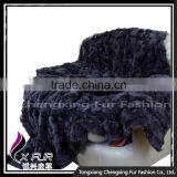 CX-D-03A Fur Throw Rex Rabbit Fur Royal Fluffy Blanket Genuine Fur Blanket thumbnail-6