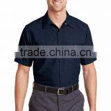Factory Custom Logo Short Sleeve Shirt Uniform Work Clothes Cotton Mechanic Workwear In Baoding thumbnail-5