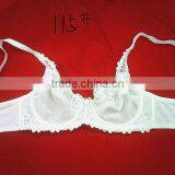 Ladies Exquisite Embroidery Plain White Sexy Bra in High Quality thumbnail-1