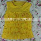 Baby Summer Hot Sale Girls Tank Top Icings Solid Color Cotton Clothes 2017 Wholesale Clothes Ruffle thumbnail-2