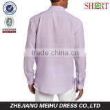 Men's Long Sleeve Solid Double Pocket Linen Casual Shirt thumbnail-4