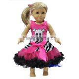 18" American Girl Doll Pirate Tee Plus Zebra Hot Pink Black Pettiskirt Outfit thumbnail-1