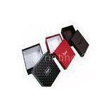 Small Square Black / Red Recycled Paper Boxes Packaging Tie / Necktie