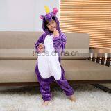 Fashionable Fleece Children Unicorn Onesie Cute Purple Unicorn thumbnail-3