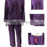 Purple Long Sleeves Flannel Pajamas Women Winter Sleepwear thumbnail-1