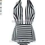 Stripe Printed Swimwear Bikini/ Mzyg Halter Bikini Swimwear/ Fancy Bikini Set Swimwear Beachwear