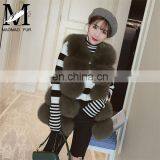 2016 New Fashion Women Luxury Vest Hot Sale Lady Vest Real Fox Fur Waistcoat