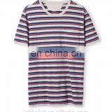 Fashionable wholesale men t shirts knit cotton stripe t shirt for man O neck design