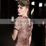 Steampunk Women's Open Chest Short Sleeve Top by RQBL thumbnail-6