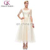 Grace Karin New Arrival 2015 Elegant Long Sleeve Lace Plus Size Evening Dress For Fat Women CL6051-2# thumbnail-1