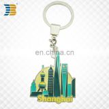 3D Shanghai landmark building custom made metal keychain