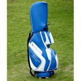Light blue and white color PU leather golf cart bag for women