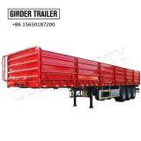 3 Axles Cargo Transport Drop Side Semi Trailer for Sale thumbnail-1