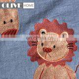 Wholesale Home Textile Luxury Embroidery Animal 100% Cotton Comforter Quilt Set Bed Sheet Cover Set Baby Bedding Set For Kids thumbnail-4