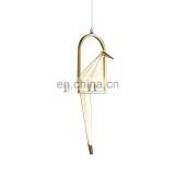 Modern Paper Crane Metal Chandelier LED Bird Design Pendant Lamp For Restaurant Living Room thumbnail-1