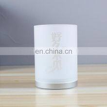 America Style Aluminium Base Acrylic LED Shade Lamp Indoor Bedside Lighting Cylinder Shell Table Lamp thumbnail-2