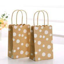 Custom Craft Paper Candy Food Gift Bags With Sticker Gift Bag for Christmas Wedding Party thumbnail-1