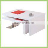 White Panel Chromed Steel Side Coffee Table thumbnail-1