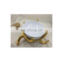 Gold & White Bowl thumbnail-1