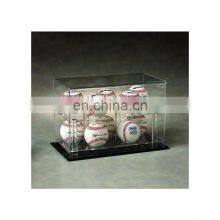 2 Levels Clear Plastic Baseball Cube Hold 10pcs Baseball Acrylic Baseball Display Stand
