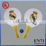 Realmadrid 2015 TOP QUALITY Color Promotion Wooden Beach Tennis Racket /beach Bat /beach Paddle Set With Beach Ball Wholesale thumbnail-2